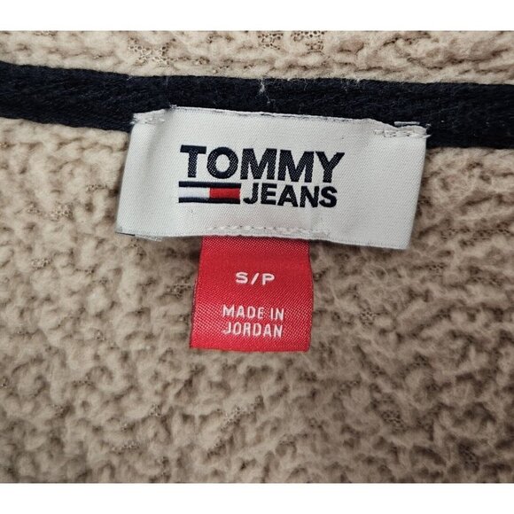 Tommy Hilfiger Womens  1/4 Snap Sherpa Fleece Pullover Sz S Tan Very good cond. - Picture 2 of 5